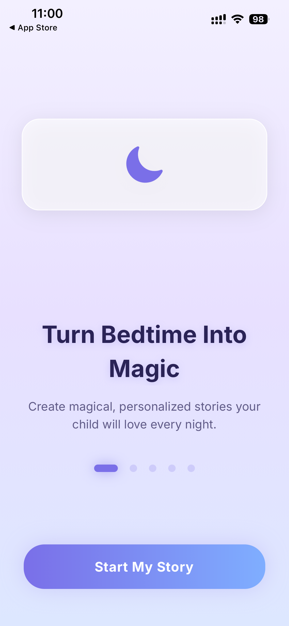 Talemoon onboarding: Turn Bedtime Into Magic