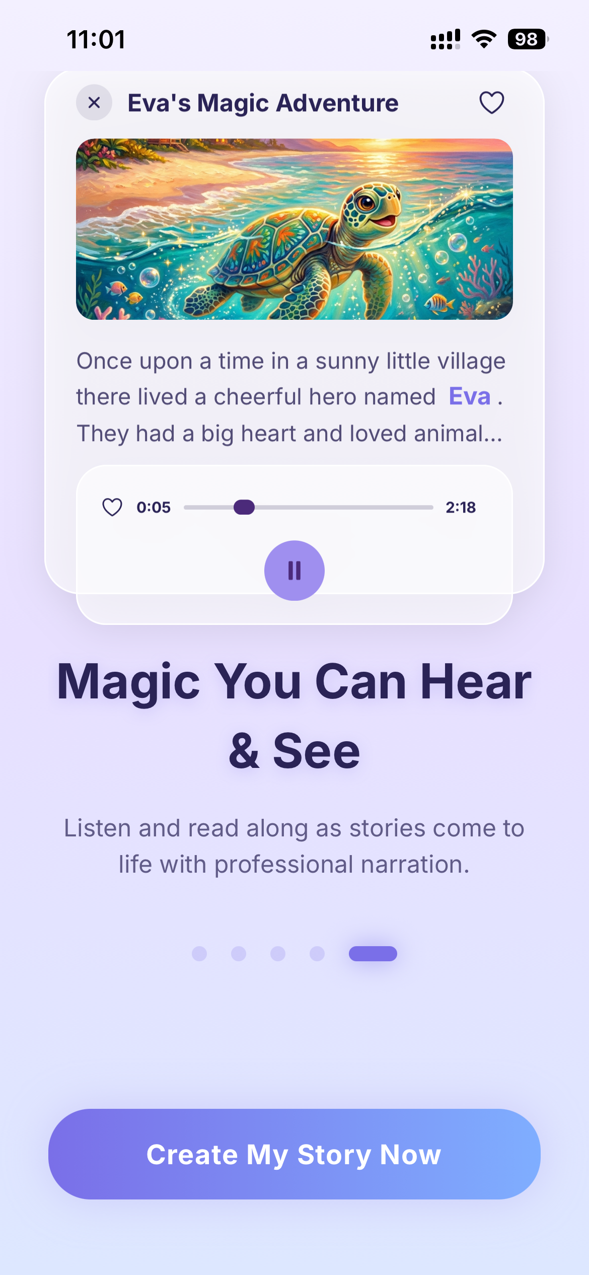 Talemoon onboarding: Magic You Can Hear and See